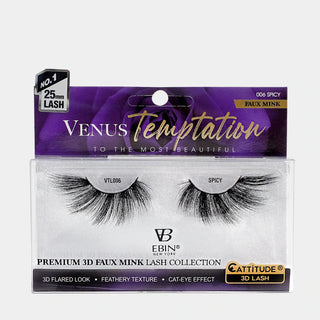 EBIN - VENUS TEMPTATION 25MM FAUX MINK 3D LASHES - SPICY