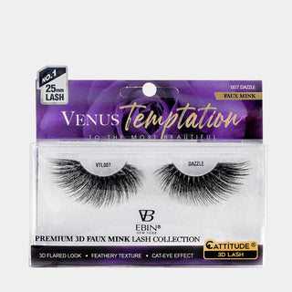 EBIN - VENUS TEMPTATION 25MM FAUX MINK 3D LASHES - DAZZLE