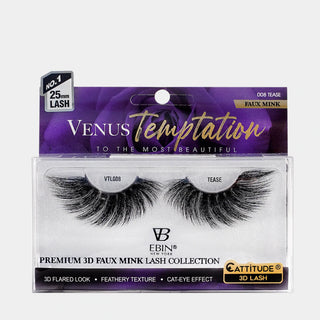 EBIN - VENUS TEMPTATION 25MM FAUX MINK 3D LASHES - TEASE