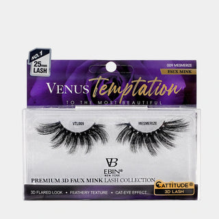 EBIN - VENUS TEMPTATION 25MM FAUX MINK 3D LASHES - MESMERIZE
