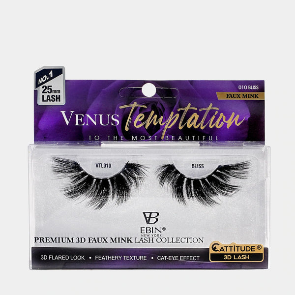 EBIN - VENUS TEMPTATION 25MM FAUX MINK 3D LASHES - BLISS