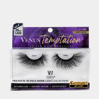EBIN - VENUS TEMPTATION 25MM FAUX MINK 3D LASHES - THRILL