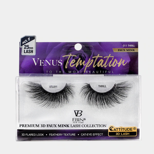EBIN - VENUS TEMPTATION 25MM FAUX MINK 3D LASHES - THRILL