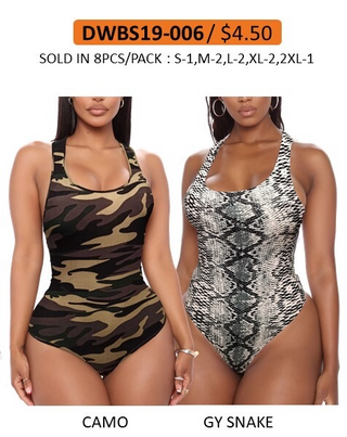 DODO - SOLID & PRINTS TANTOP BODYSUIT