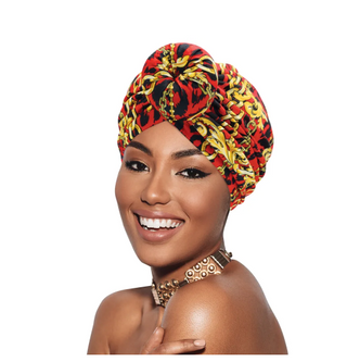 MAGIC COLLECTION - Fashion Turban Leopard & Gold Chain Pattern Donut Turban