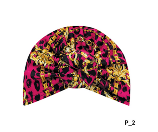 Buy hot-pink MAGIC COLLECTION - Fashion Turban Leopard & Gold Chain Pattern Donut Turban