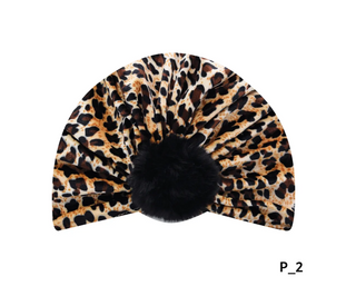 Buy leopard-black-fluff MAGIC COLLECTION - Fashion Turban Leopard Pattern