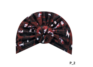 Buy burgundy MAGIC COLLECTION - Fashion Turban Animal Pattern Donut Turban