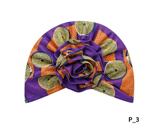 Buy purple MAGIC COLLECTION - Fashion Turban African Pattern Flower Turban