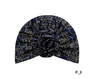 Buy navy MAGIC COLLECTION - Fashion Turban Floral Glitter Flower Turban