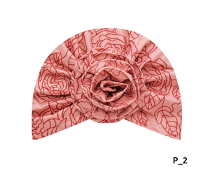 Buy peach MAGIC COLLECTION - Fashion Turban Floral Glitter Flower Turban