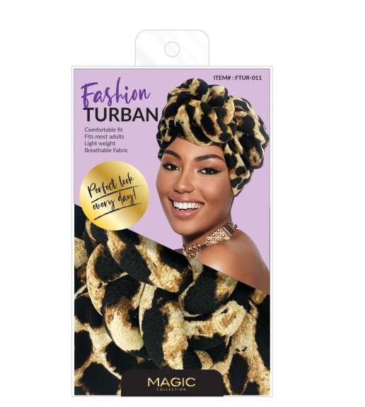 MAGIC COLLECTION - Fashion Turban Twist knotted Turban Leopard Pattern