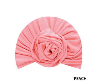 Buy peach MAGIC COLLECTION - Fashion Turban Flower in Soft Cooling Fabric Turban