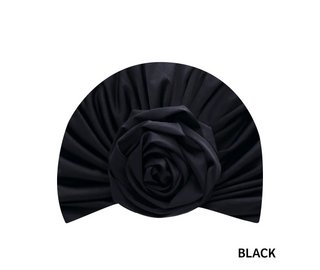 Buy black MAGIC COLLECTION - Fashion Turban Flower in Soft Cooling Fabric Turban