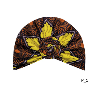 Buy yellow-brown MAGIC COLLECTION - Fashion Turban African Pattern Twist Turban