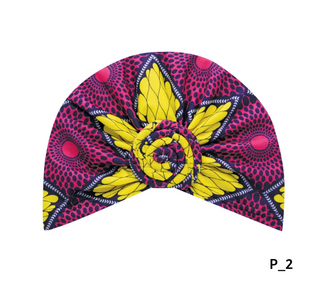 Buy yellow-hot-pink MAGIC COLLECTION - Fashion Turban African Pattern Twist Turban