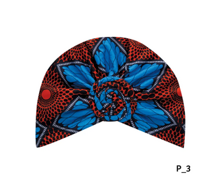 Buy blue-red MAGIC COLLECTION - Fashion Turban African Pattern Twist Turban