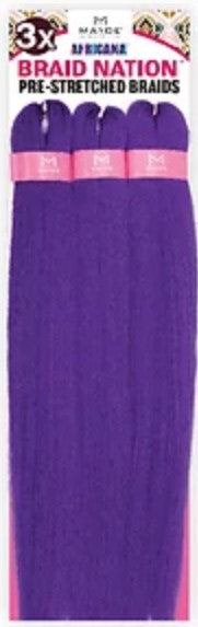 Buy grape MAYDE - 3X BRAID NATION 64" (Finished Length: 32")