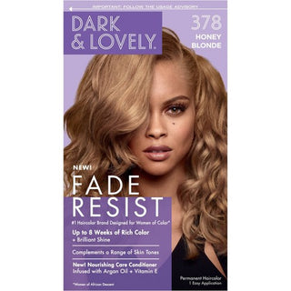 SoftSheen Carson - Dark & Lovely Fade Resist Permanent Hair Dye Kit #378 (HONEY BLONDE)
