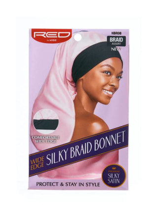 KISS - RED WIDE EDGE SILKY BRAID BONNET (ASSORTED)