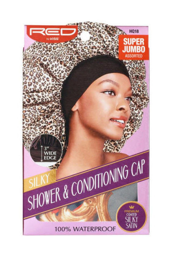 KISS - RED SILKY SHOWER & CONDITIONING CAP (SUPER JUMBO) (ASS)