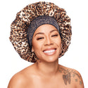 KISS - RED DIAMOND BLING BONNET XL LUXE LEOPARD