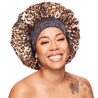 KISS - RED DIAMOND BLING BONNET XL LUXE LEOPARD