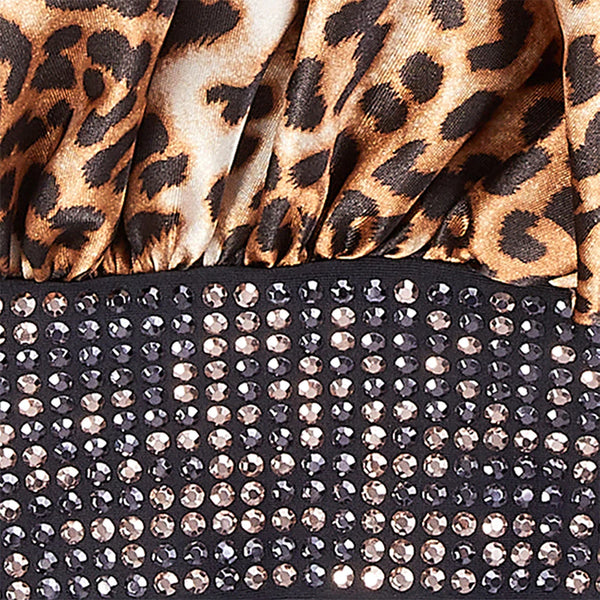 KISS - RED DIAMOND BLING BONNET XL LUXE LEOPARD