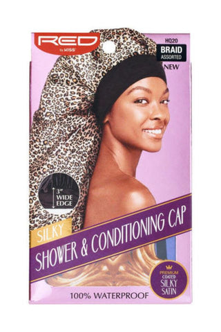 KISS - RED SILKY SHOWER&CONDITION CAP BRAID (ASSORTED)