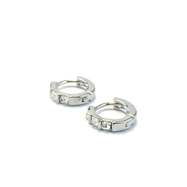 C&L - FAB HUGGIE EARRING SILVER (HS1)