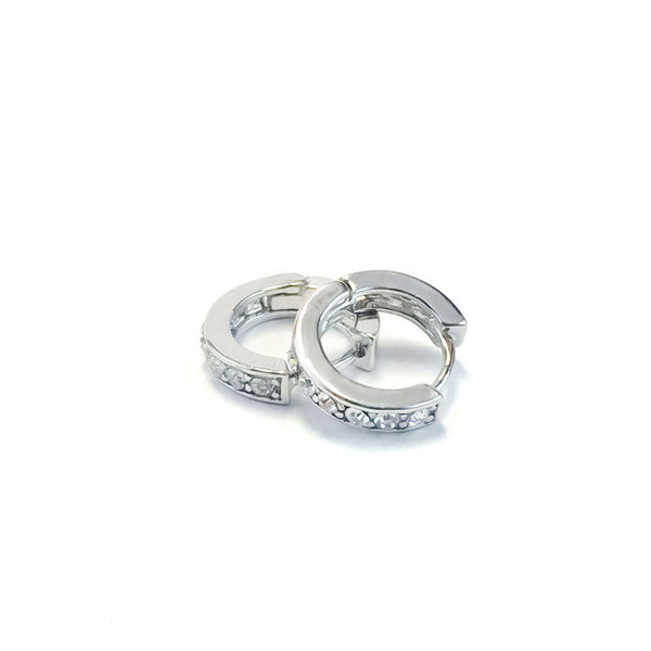 C&L - FAB HUGGIE EARRING SILVER (HS6)