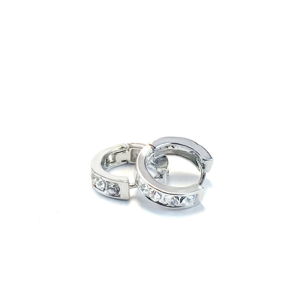 C&L - FAB HUGGIE EARRING SILVER (HS7)