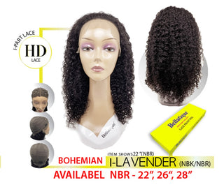 BELLATIQUE - 100% Virgin Indian Remy Lace Front I-Part Wig LAVENDER