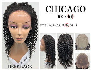 BELLATIQUE - 15A Quality HD LACE I-PART WIG CHICAGO (HUMAN HAIR)