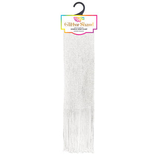Buy white TOUCH UPS - Glitter Shawl Scarf