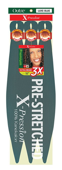 Buy luxe-blue OUTRE - X-PRESSION PRE-STRETCHED BRAID 3X 52" (FINISHED: 26")