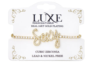C&L - LUXE CZ BRACELET GOLD (LXCB10G)
