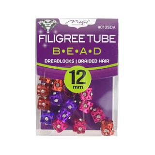 MAGIC COLLECTION - Filigree Tube Bead Assorted 18PCs