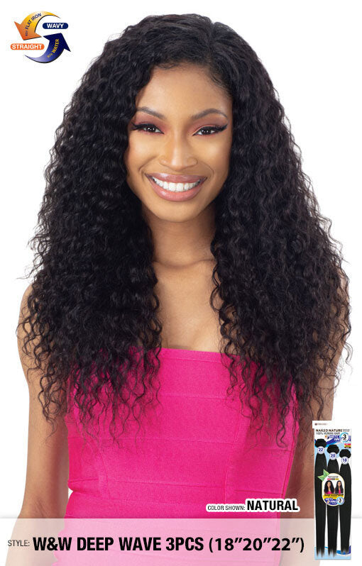 NAKED NATURE - WET AND WAVY DEEP WAVE 3PCS (18