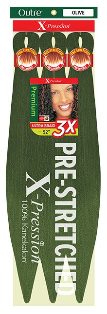 Buy olive OUTRE - X-PRESSION BRAID PRE STRETCHED BRAID 42" 3X