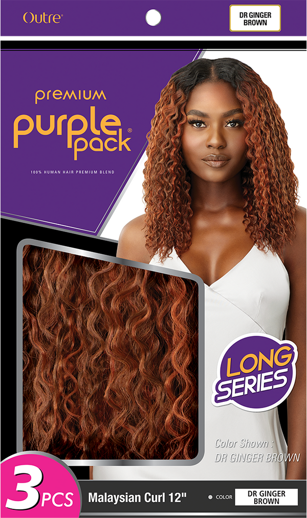 OUTRE - HH PURPLE PACK 3PCS LONG MALAYSIAN CURL 12