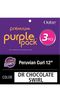 OUTRE - HH PURPLE PACK 3PCS LONG PERUVIAN CURL 12