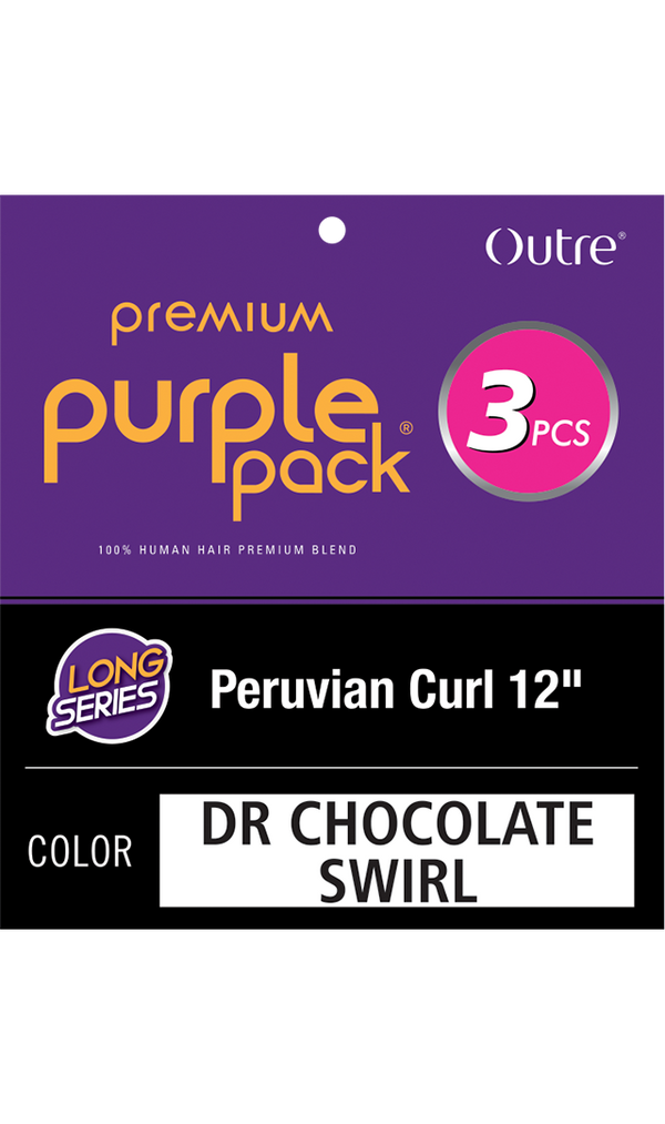 OUTRE - HH PURPLE PACK 3PCS LONG PERUVIAN CURL 12