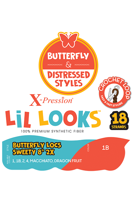OUTRE - X-PRESSION LIL LOOKS BUTTERFLY LOCS SWEETY 8” 2X