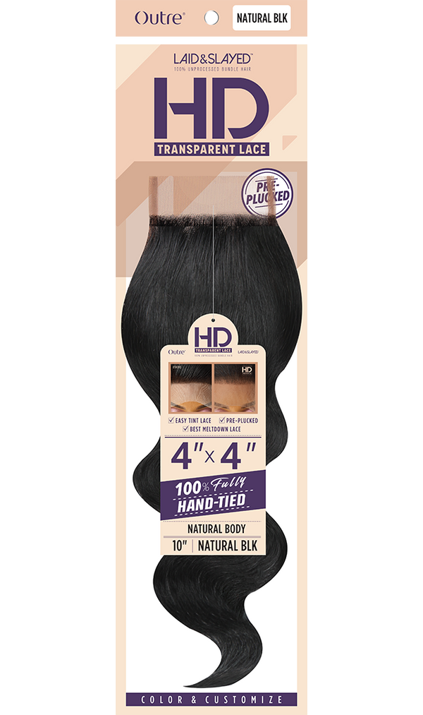 OUTRE - HH LAID & SLAYED - 4X4 HD NATURAL BODY LACE CLOSURE