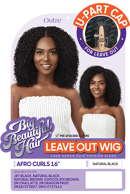 OUTRE - BIG BEAUTIFUL HAIR LEAVE OUT WIG AFRO CURLS 16