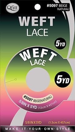 Qfitt - Weft Lace 5YD BEIGE/NATURAL
