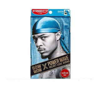 KISS - RED POWER WAVE VELVET DURAG (BLUE)