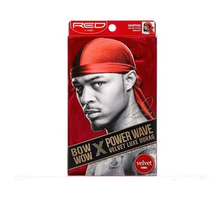 KISS - RED POWER WAVE VELVET DURAG (BURGUNDY)