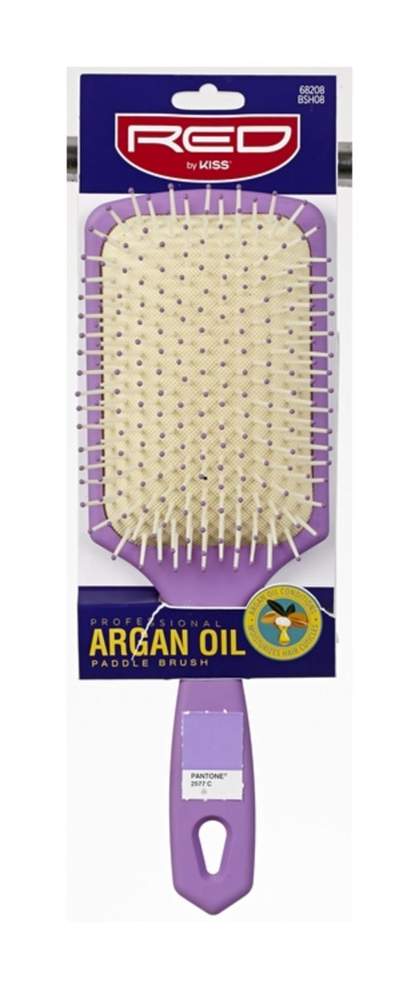 KISS - RED PROFESSIONAL ARGAN OIL PADDLE BRUSH (BSH08)